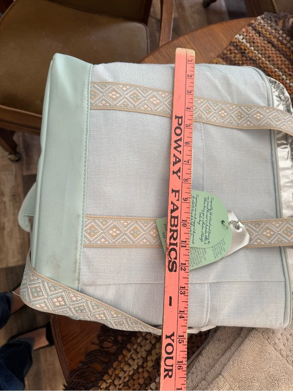 Mint Insulated Canvas Tote Ollie & Olivia